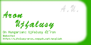 aron ujfalusy business card